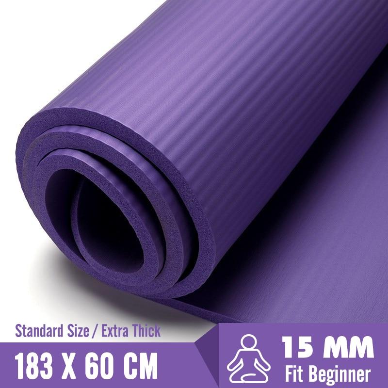 verfrommeld lucht Vochtig Thick 15mm Purple Non-Slip Travel Yoga Mat for Exercise & Meditation NBR -  Chakra Galaxy