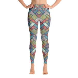 Transcendental Bohemian Mandala-Patterned Style Yoga Pants - Yoga Leggings - Chakra Galaxy