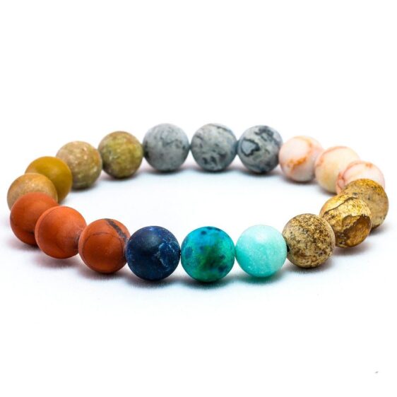 Universe Celestial Planets Natural Stone Chakra Beads Yoga Bracelet - Charm Bracelet - Chakra Galaxy