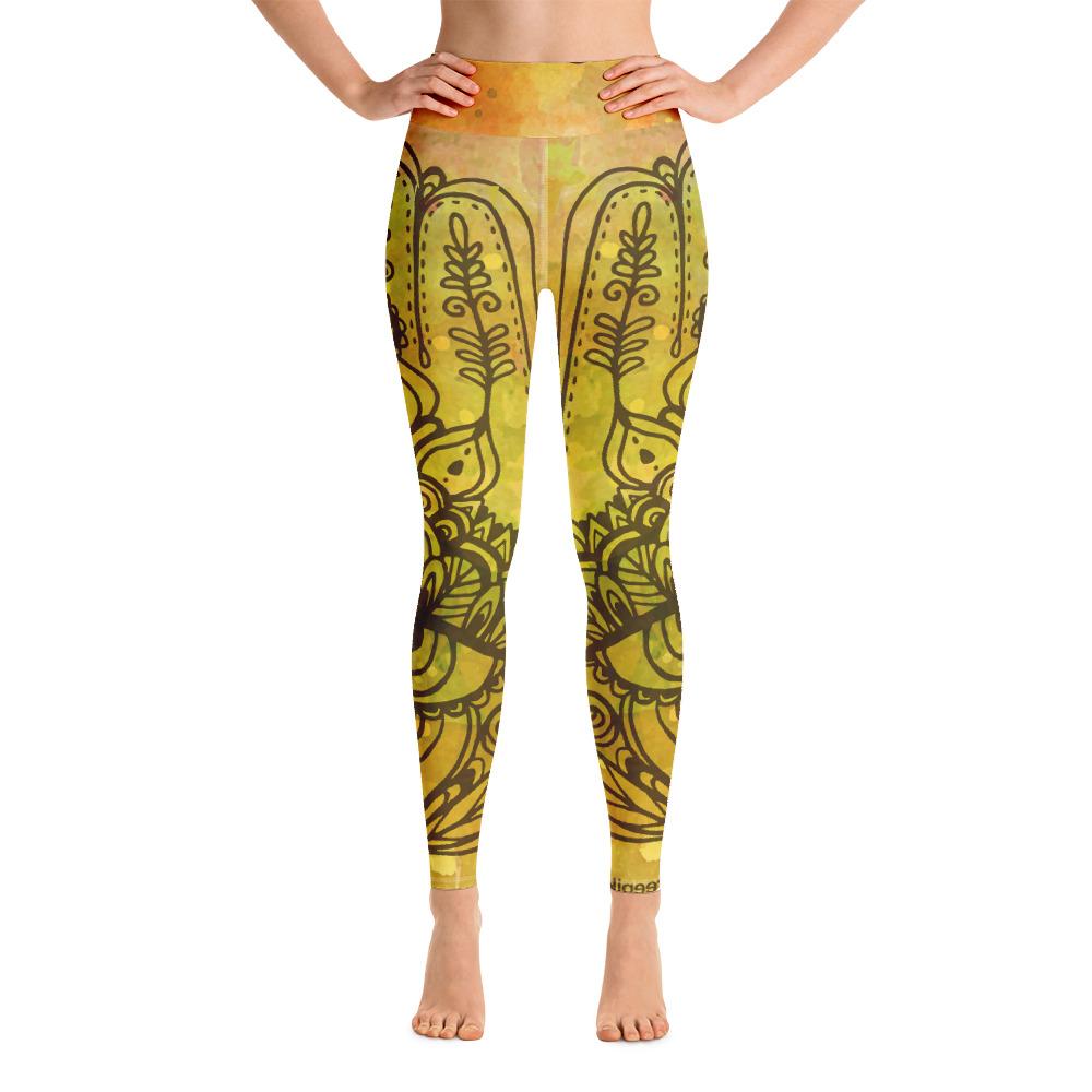 Watercolor Hamsa Hand High Waist Design Leggings Yoga Pants