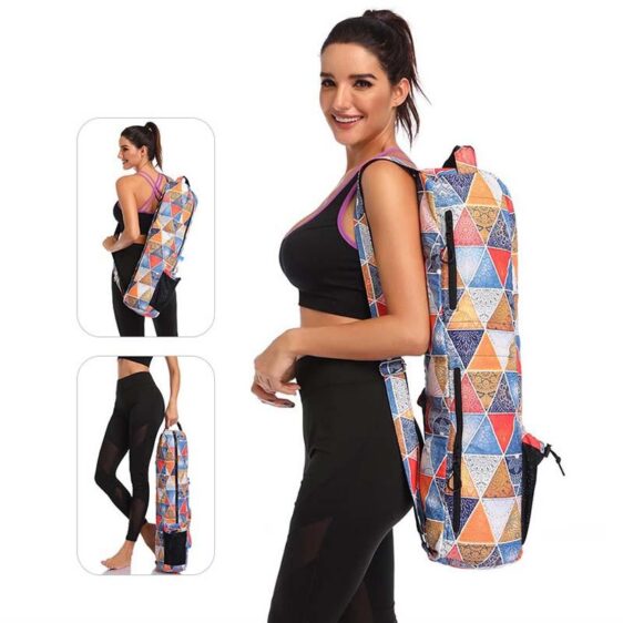Waterproof Unisex Bohemian Style Printed Yoga Mat Shoulder Bag - Yoga Mat Bags - Chakra Galaxy