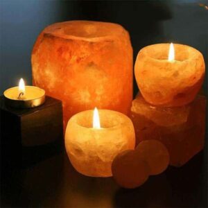 Romantic Himalayan Salt Lamp Candle Light Holder