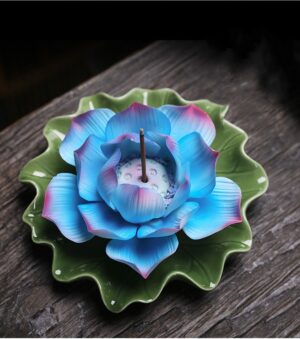 Beautiful Lotus Flower Water Lily Design Incense Burner Holder