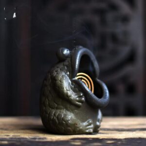 Unique Ceramic Frog Animal Design Incense Burner Holder