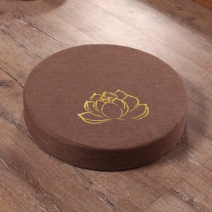 Unique Embroidered Lotus Flower Design Yoga Meditation Pillow