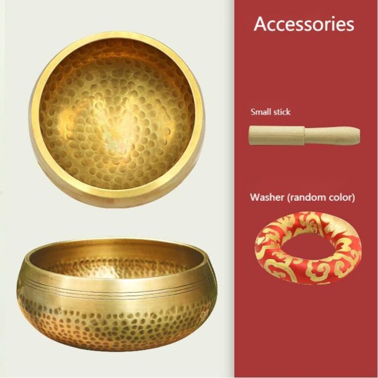 Handmade Meditation Singing Bowl + Mallet + Ring Cushion Chakra Galaxy