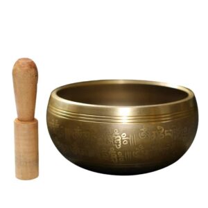 Engraved Auspicious Knot Handmade Meditation Singing Bowl