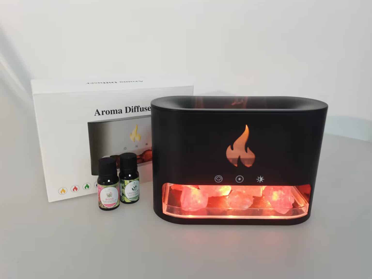 2in1 Essential Oil Diffuser & Pink Himalayan Crystal Salt Lamp