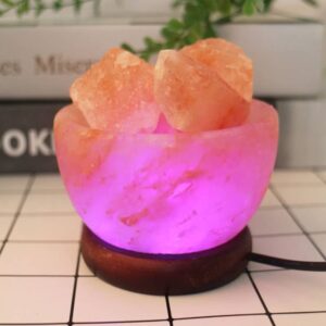 USB LED Color Changing Himalayan Crystal Salt Stone Lamp