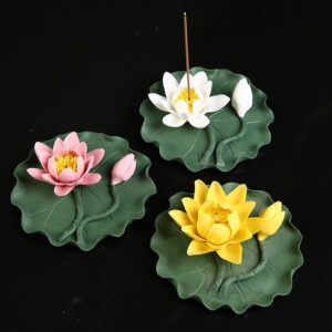 Lotus Flower-Shaped Ornament Incense Holder Burner