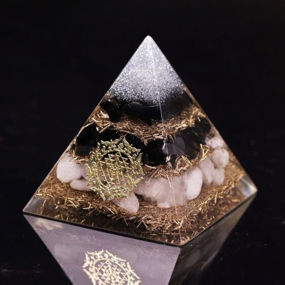 Austrian Crystal Sri Yantra Symbol Orgone Chakra Pyramid