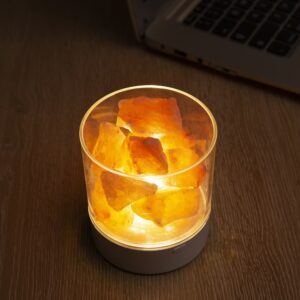 Modern Style Cylinder Himalayan Salt LED Lamp