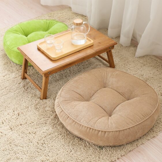 Premium Round Thickened Corduroy Plush Meditation Floor Pillow