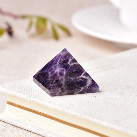 Purple Fluorite Crystal Orgone Chakra Pyramid