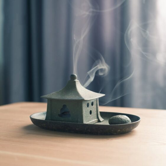 Ceramic Japanese Shrine Design Incense Burner