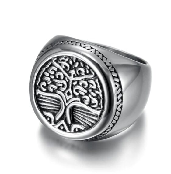 Asgard Handcrafted Stainless Steel Celtic Tree of Life Ring