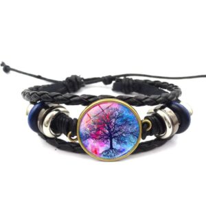 Handmade Multicolor Braided Sacred Tree of Life Bracelet