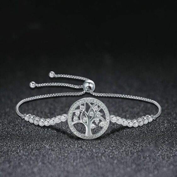 Beautiful Silver Women's Tree of Life Symbol Bracelet