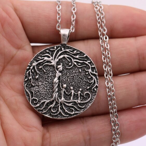 Mother & Three Children Sacred Tree of Life Necklace