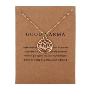 Lotus Flower Buddhism Symbol Women's Necklace