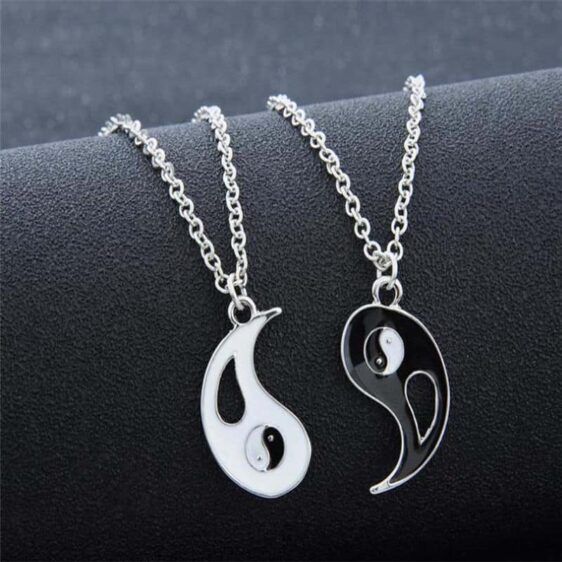 Unique Water Drop Yin Yang Balance Necklace for Couples