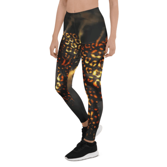 Black Gold Leopard Print Leggings & Yoga Pants