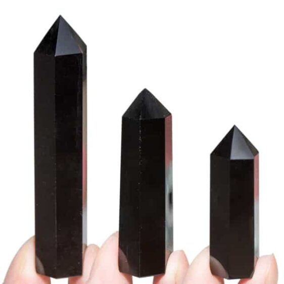 Black Obsidian Crystal Chakra Healing Wand