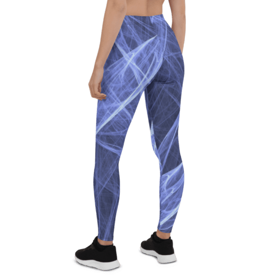 Blue Spider Web Print Leggings & Yoga Pants
