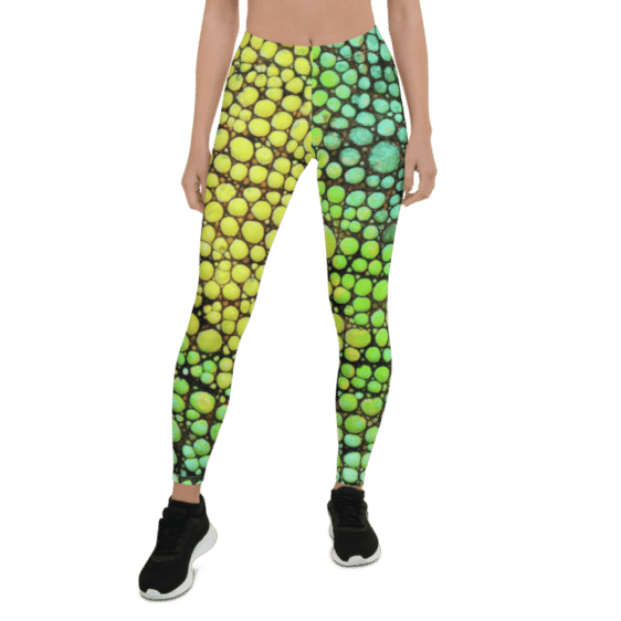 Chameleon Yellow Green Skin Leggings & Yoga Pants