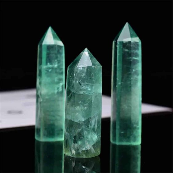 Green Fluorite Crystal Chakra Healing Wand