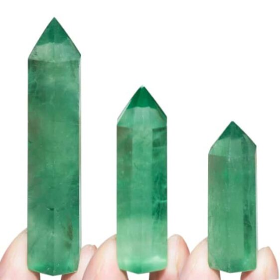 Green Fluorite Crystal Chakra Healing Wand
