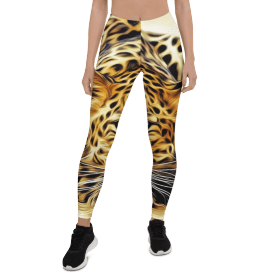 Metallic Gold Leopard Leggings & Yoga Pants
