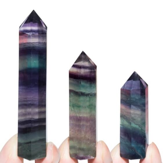 Purple Fluorite Crystal Chakra Restoring Wand
