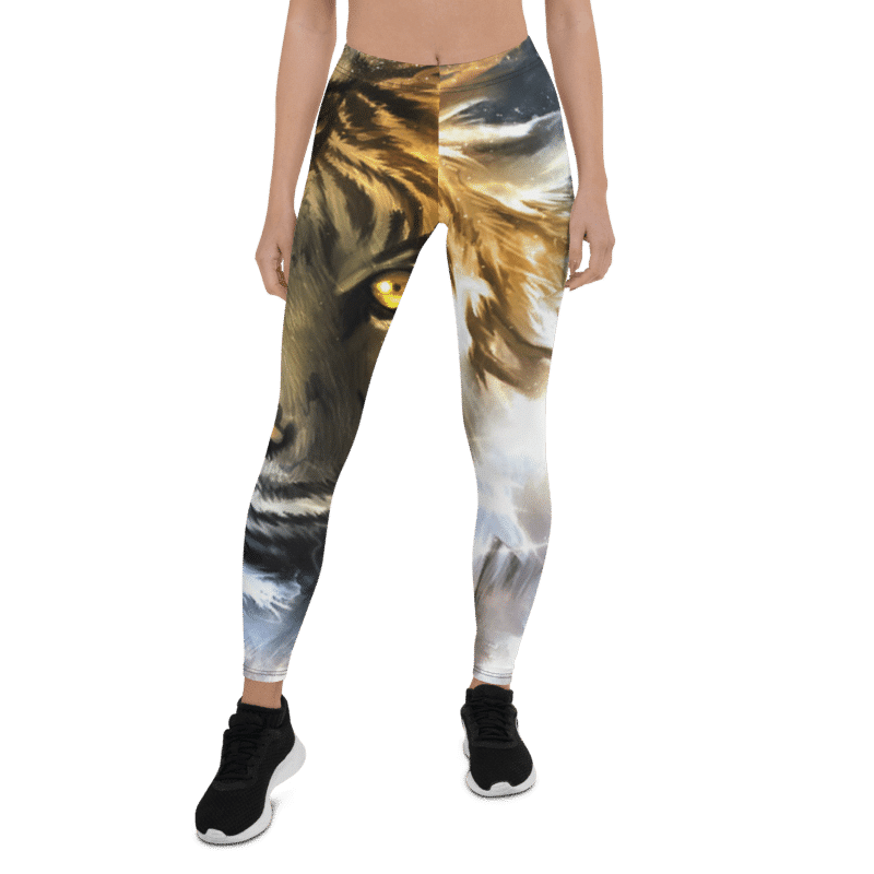Tiger Print Nebula Leggings & Yoga Pants - Chakra Galaxy
